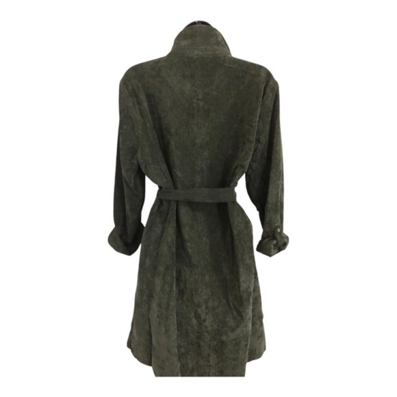 Tommy Hilfiger olive green corduroy button down collared tunic shirtdress size12 - Picture 10 of 17